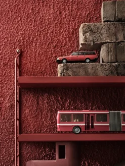 String Shelves|Shelves & Shelving Systems^String shelf Pocket metal, Oxtorg Red