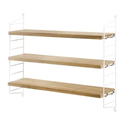 Outlet String shelf Pocket oak-white, oak-white BrownWhite