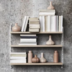 Outlet String shelf Pocket oak-white, oak-white BrownWhite