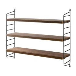 Online String Shelf Pocket walnut-black, walnut-black BrownBlack