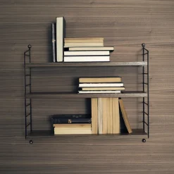 Online String Shelf Pocket walnut-black, walnut-black BrownBlack