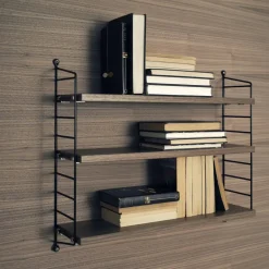 Online String Shelf Pocket walnut-black, walnut-black BrownBlack