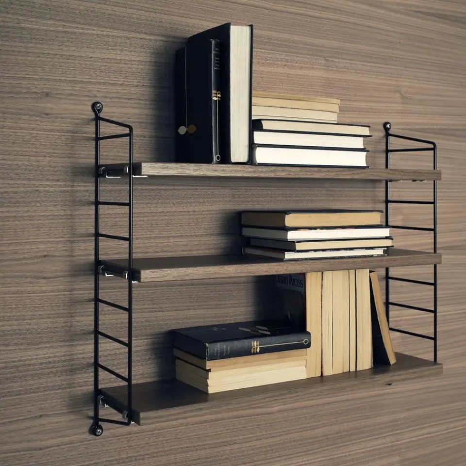 Online String Shelf Pocket walnut-black, walnut-black BrownBlack