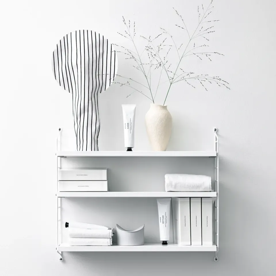 Hot String Shelf Pocket , White