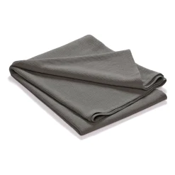 Bedspreads & Throws^Etol Design Stripe bedspread stonewashed cotton 180x260, Dark Grey