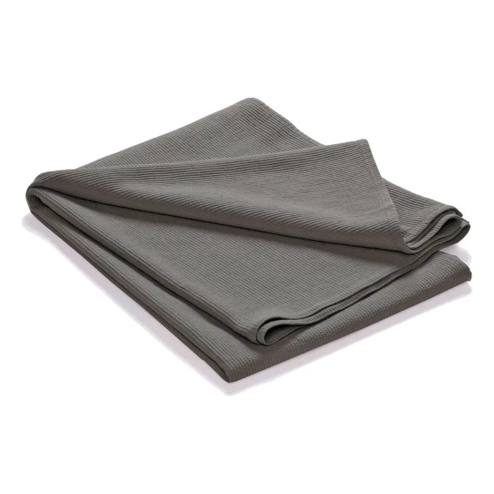 Bedspreads & Throws^Etol Design Stripe bedspread stonewashed cotton 180x260, Dark Grey