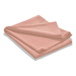 New Etol Design Stripe bedspread stonewashed cotton 260x260, Dusty rose Pink