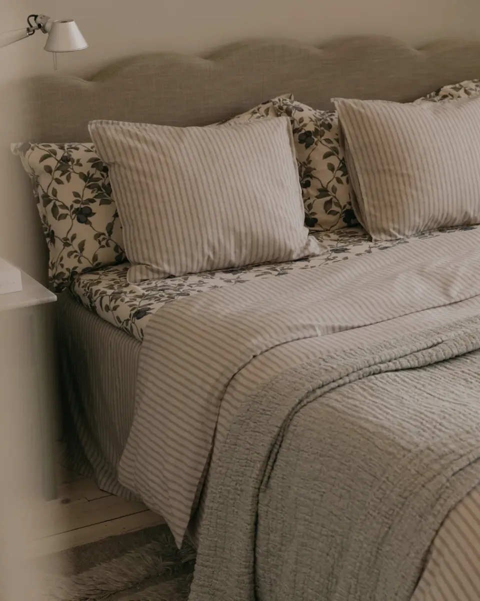 Duvet Covers^Garbo&Friends Stripe Mauve duvet cover double, 220x220 cm Beige