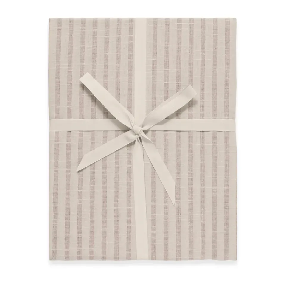 New Garbo&Friends Stripe Mauve fitted sheet, 90x200x30 cm Beige