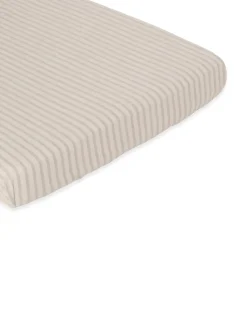 Best Garbo&Friends Stripe Mauve fitted sheet, 140x200x30 cm Beige