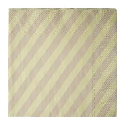 Clearance DBKD Stripe paper napkin 33x33 cm 20-pack, Yellow