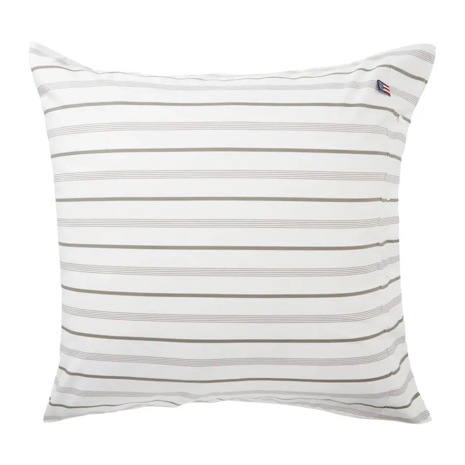 Pillow Cases^Lexington Striped Cotton Poplin pillowcase 65x65 cm, White