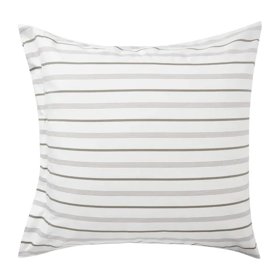 Pillow Cases^Lexington Striped Cotton Poplin pillowcase 65x65 cm, White