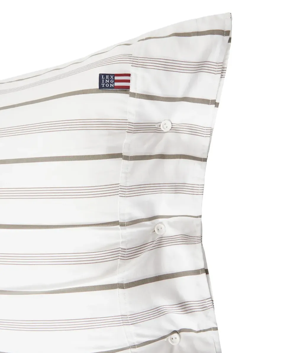 Pillow Cases^Lexington Striped Cotton Poplin pillowcase 65x65 cm, White