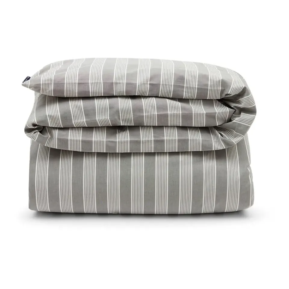 Duvet Covers^Lexington Striped lyocell and cotton duvet cover 220x220 cm, Gray/Off White GreyWhite