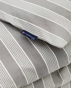 Duvet Covers^Lexington Striped lyocell and cotton duvet cover 220x220 cm, Gray/Off White GreyWhite