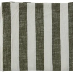 Discount OYOY Striped tablecloth 140x260 cm, Olive GreenWhite