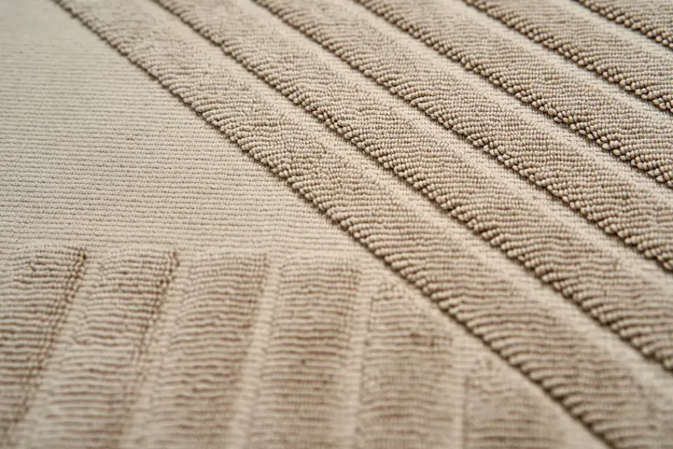 NJRD Stripes bath mat 50x90 cm, Beige
