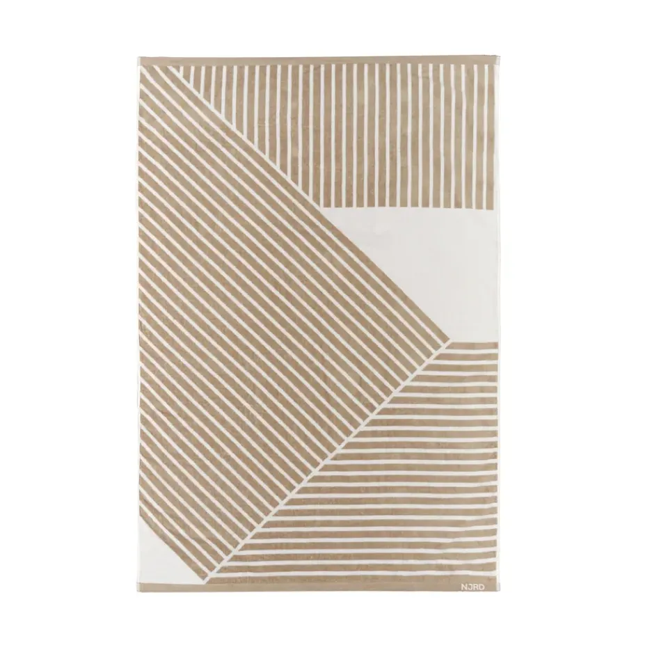 Bath Sheets|Towels^NJRD Stripes bath towel 100x150 cm, Beige