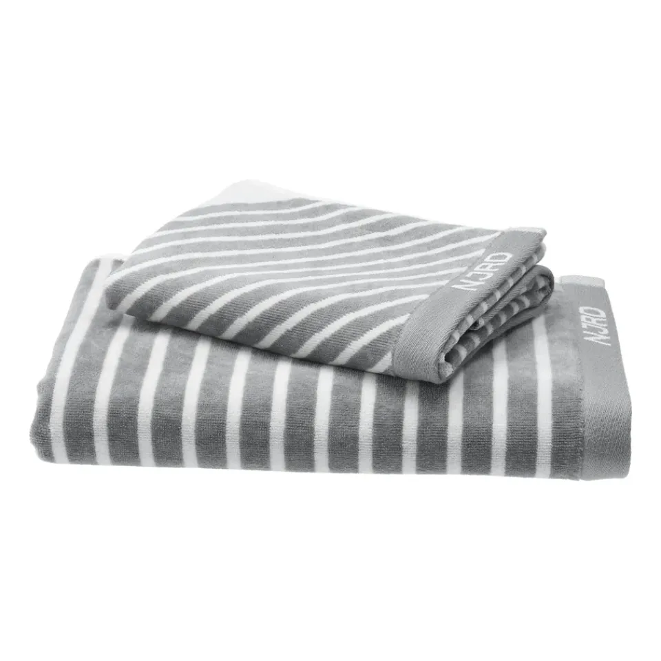 Outlet NJRD Stripes bath towel 70x140 cm, Grey