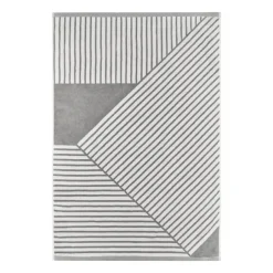 Bath Sheets|Towels^NJRD Stripes bath towel 100x150 cm, Grey