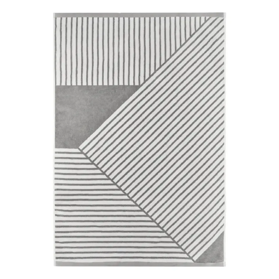 Bath Sheets|Towels^NJRD Stripes bath towel 100x150 cm, Grey