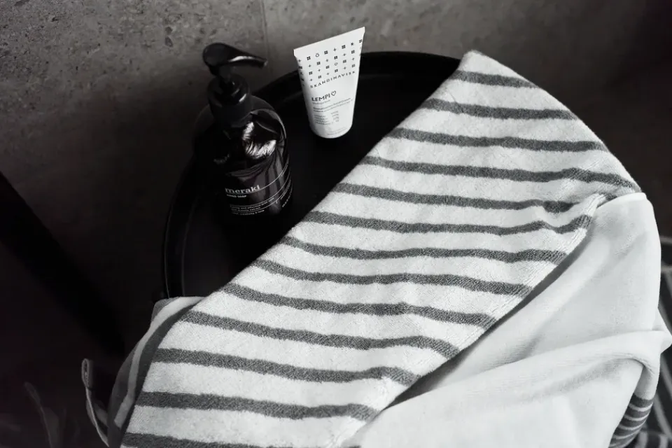 Bath Sheets|Towels^NJRD Stripes bath towel 100x150 cm, Grey