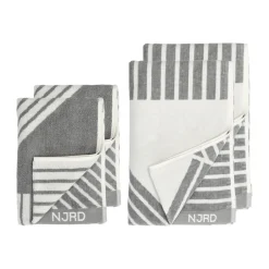 Discount NJRD Stripes bath towel 70x140 cm, grey GreyWhite