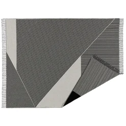 Cotton Blankets & Throws^NJRD Stripes cotton throw, Black