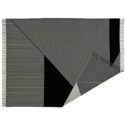 Cotton Blankets & Throws^NJRD Stripes cotton throw, Black