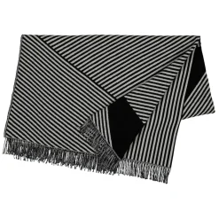 Cotton Blankets & Throws^NJRD Stripes cotton throw, Black