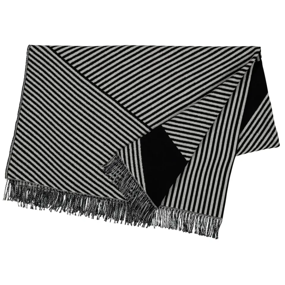 Cotton Blankets & Throws^NJRD Stripes cotton throw, Black