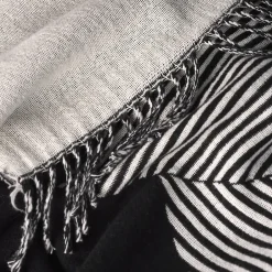 Cotton Blankets & Throws^NJRD Stripes cotton throw, Black