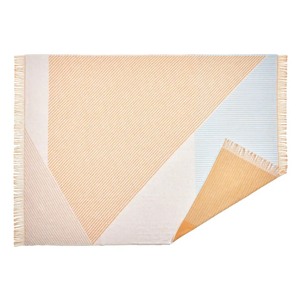 Best NJRD Stripes cotton throw, Yellow