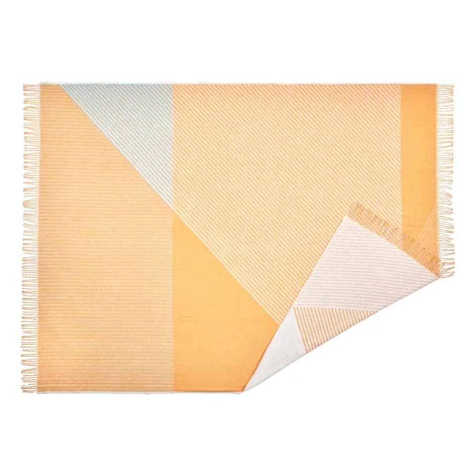 Best NJRD Stripes cotton throw, Yellow