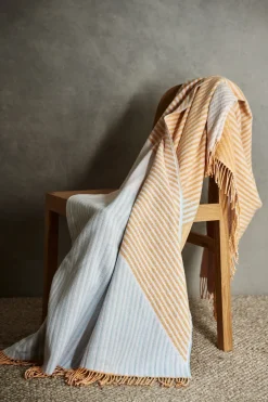 Best NJRD Stripes cotton throw, Yellow