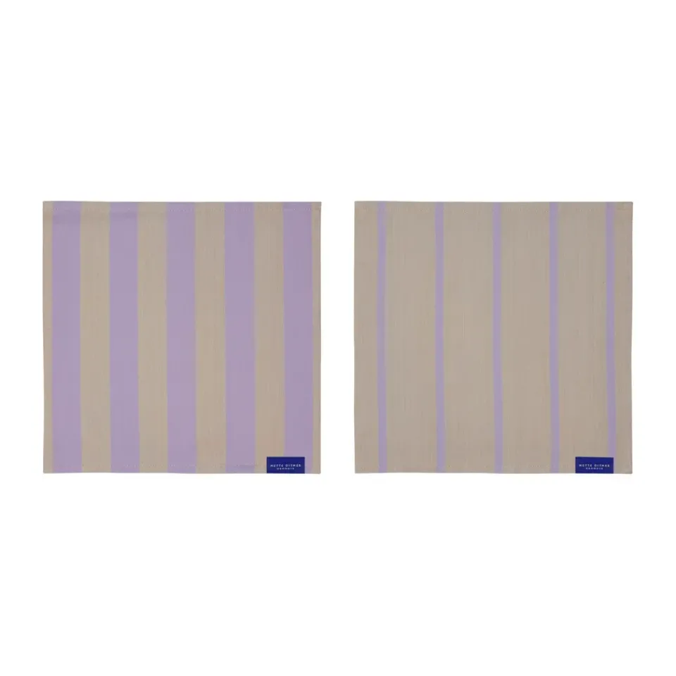 Dishcloths & Brushes^Mette Ditmer Stripes dishcloth 33x33 cm 2-pack, Sand Beige