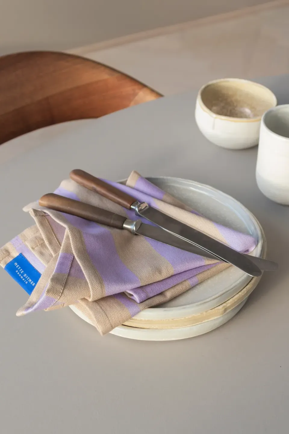 Dishcloths & Brushes^Mette Ditmer Stripes dishcloth 33x33 cm 2-pack, Sand Beige
