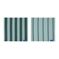 Clearance Mette Ditmer Stripes dishcloth 33x33 cm 2-pack, Mint Green