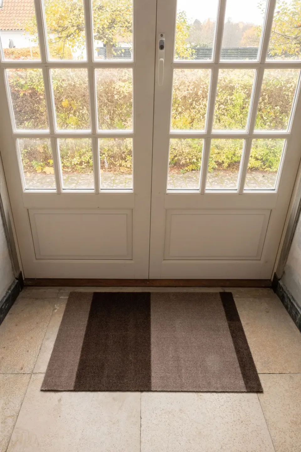 Door Mats^Tica copenhagen Stripes doormat horizontal, Sand-. 60x90 cm Brown