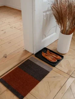 Online Tica copenhagen Stripes doormat horizontal, -terracotta. 40x60 cm Brown