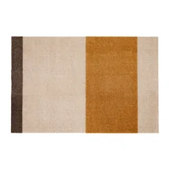 Door Mats^Tica copenhagen Stripes doormat horizontal, Ivory-dijon-brown. 60x90 cm BeigeOrange