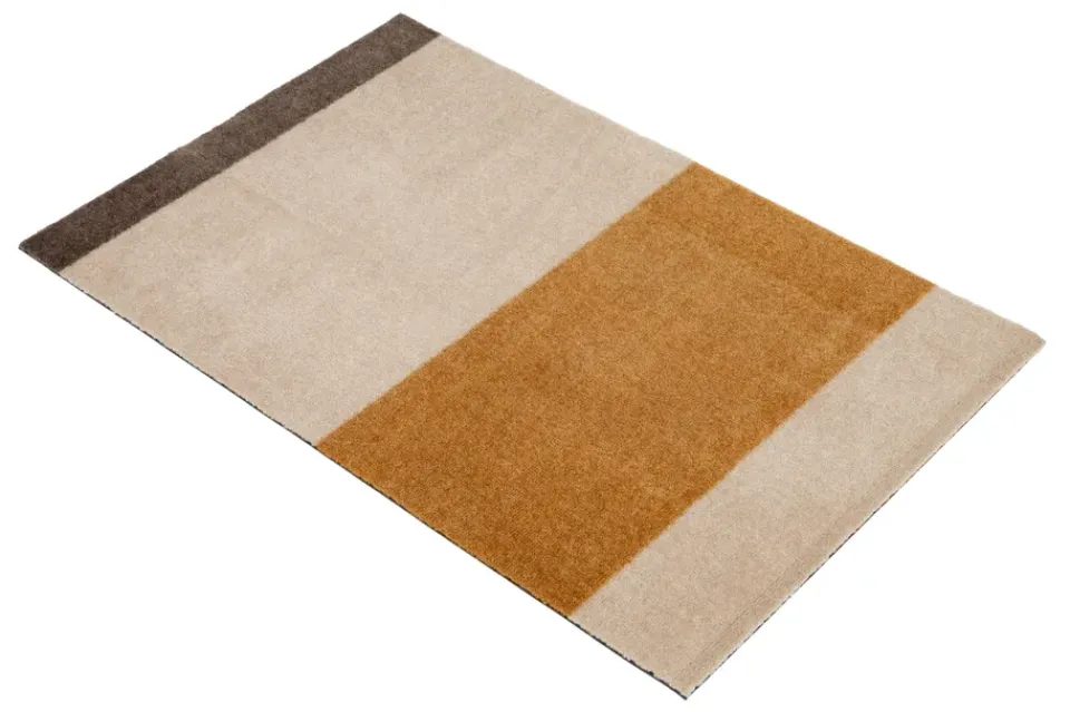 Door Mats^Tica copenhagen Stripes doormat horizontal, Ivory-dijon-brown. 60x90 cm BeigeOrange