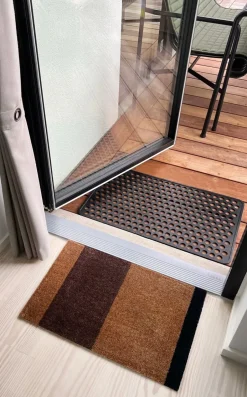Online Tica copenhagen Stripes doormat horizontal, Cognac-dark brown-black, 40x60 cm BrownBlack
