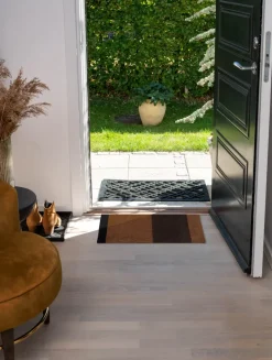 Online Tica copenhagen Stripes doormat horizontal, Cognac-dark brown-black, 40x60 cm BrownBlack