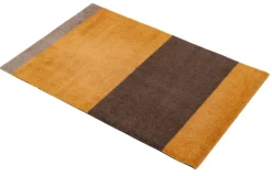 Door Mats^Tica copenhagen Stripes doormat horizontal, Dijon-brown-sand. 60x90 cm Orange