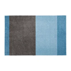 Door Mats^Tica copenhagen Stripes doormat horizontal, -steel grey. 60x90 cm Blue