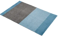 Door Mats^Tica copenhagen Stripes doormat horizontal, -steel grey. 60x90 cm Blue