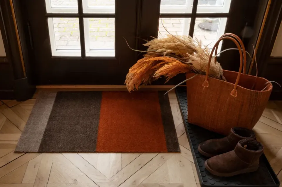 Sale Tica copenhagen Stripes doormat horizontal, -terracotta. 60x90 cm Brown