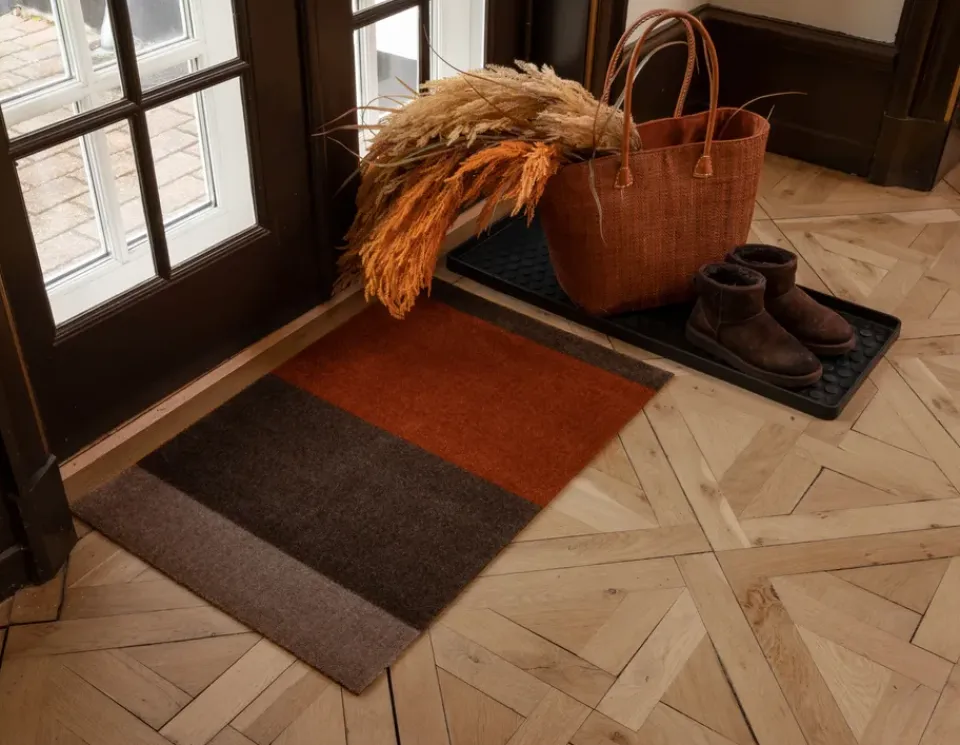Sale Tica copenhagen Stripes doormat horizontal, -terracotta. 60x90 cm Brown